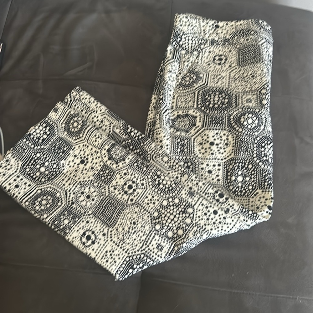 Trina Turk Bl/Wh Geometric Print, Mercury Pant, Slim Leg, Sz 6, NWT! Retail $278